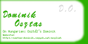 dominik osztas business card